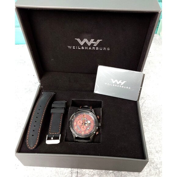 Weil & Harburg Other - Weil & Harburg Karkin Swiss Chronograph watch with racing style strap